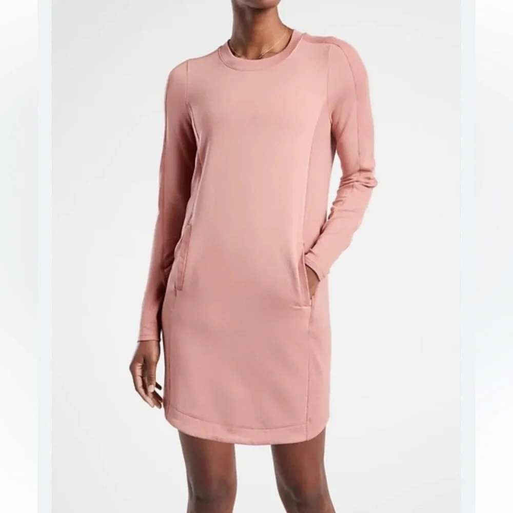 Athleta Small Petite Balance Dress Sweatshirt Pockets Autumn Layering Gorpcore